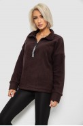 Батник женский на поларфлисе, цвет шоколадный, 257R333-5 - фото № 2