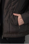 Куртка мужская демисезонная, цвет темно-коричневый, 244RD114 - фото № 4