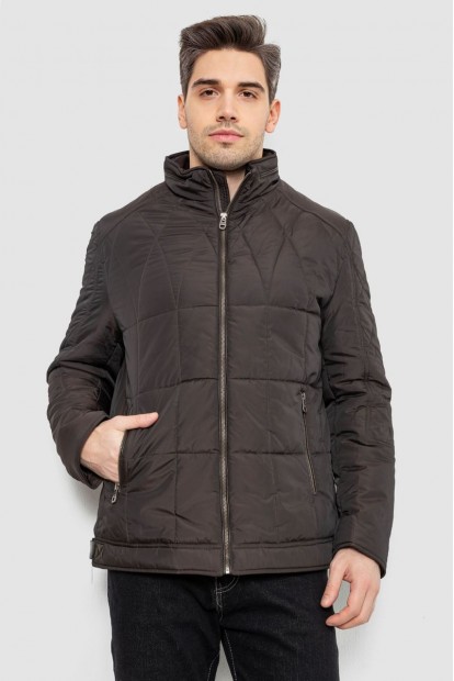 Куртка чоловіча демісезонна, колір темно-коричневий, 244RD114