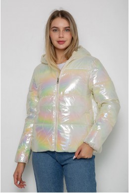 Куртка женская демисезонная плащевка  -уценка, цвет светло-бежевый, 243R2022-4-U-1