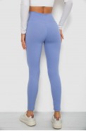 Лосини однотонні в рубчик, колір джинс, 244R686 - фото № 3