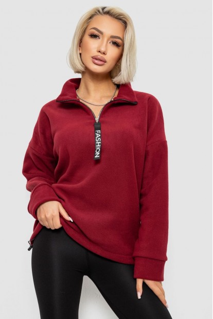 Батник женский на поларфлисе, цвет бордовый, 257R333-5