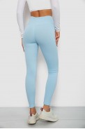 Лосини однотонні в рубчик, колір блакитний, 244R686 - фото № 3