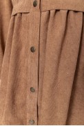 Сукня вельветова батал, колір коричневий, 230R020-1 - фото № 4