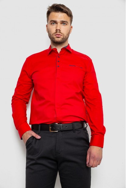 Сорочка чоловіча  -уцінка, колір червоний, 214R7150-U-1