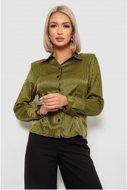 Рубашка классическая в полоску, цвет черно-желтый, 230R64