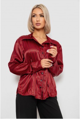 Сорочка класична в смужку, колір чорно-червоний, 230R66-2