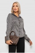 Сорочка класична в смужку, колір чорно-молочний, 230R66-2 - фото № 2