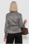 Сорочка класична в смужку, колір чорно-молочний, 230R66-2 - фото № 3