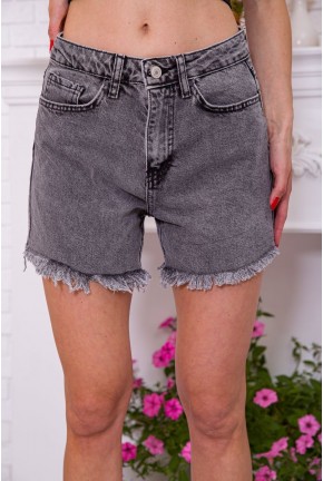 Женские джинсовые шорты, на средней посадке, цвет Серый, 164R3066