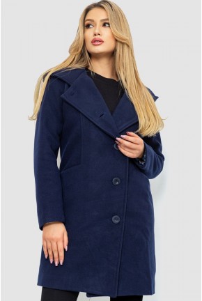 Пальто женское с капюшоном, цвет темно-синий, 186R234