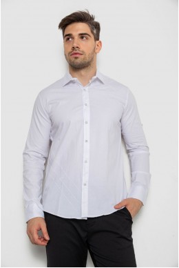 Сорочка чоловіча однотонна, колір білий, 214R7466