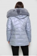 Куртка женская зимняя короткая, цвет голубой, 244R23-611 - фото № 4