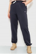 Спорт штаны женские демисезонные, цвет темно-синий, 129R1488 - фото № 0