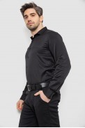 Рубашка мужская однотонная, цвет черный, 186R2010 - фото № 2