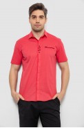 Мужская рубашка с принтом, цвет коралловый, 186R7535 - фото № 0
