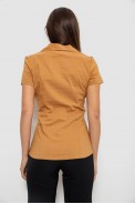 Рубашка женская однотонная  -уценка, цвет коричневый, 230R068-1-U-311 оптом - фото № 3