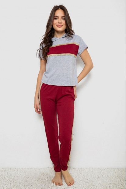 Піжама жіноча  -уцінка, колір сірий, 243R1488-013-U-1