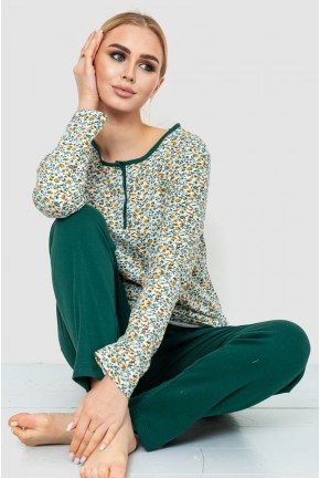 Пижама женская утепленная, цвет молочно-зеленый, 219R004