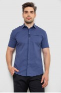 Сорочка чоловіча з принтом  -уцінка, колір джинс, 214R7018-U оптом - фото № 0