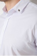Рубашка мужская однотонная  -уценка, цвет белый, 214R830-U-6 - фото № 4