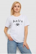 Футболка женская с принтом, цвет белый, 244R2005 - фото № 0