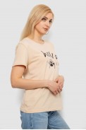 Футболка женская с принтом, цвет бежевый, 244R2005 - фото № 2