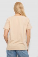 Футболка женская с принтом, цвет бежевый, 244R2005 - фото № 3