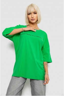 Футболка жіноча з принтом, колір зелений, 244R2020
