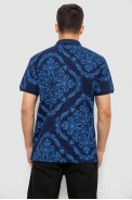 Поло мужское с принтом, цвет синий, 244R7507 - фото № 3