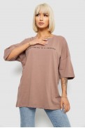 Футболка жіноча з принтом, колір мокко, 244R2020 - фото № 0