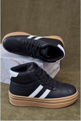 Кросівки жіночі демісезонні, колір чорно-білий, 248RWA160