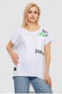 Футболка жіноча з принтом, колір білий, 244R2415 - фото № 0