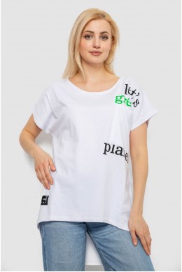 Футболка женская с принтом, цвет белый, 244R2415