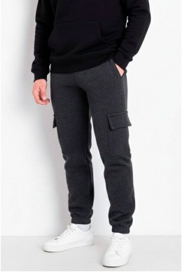 Спортивні штани чоловічі на флісі, колір грифельний, 129RA9997