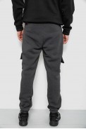 Спортивні штани чоловічі на флісі, колір грифельний, 129RA9997 - фото № 3
