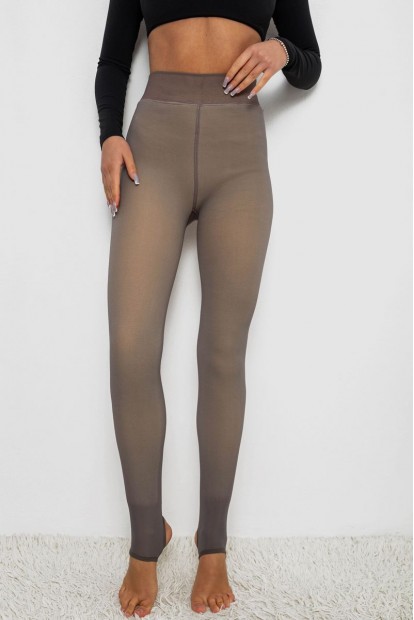 Термолосины утепленные на меху, цвет коричневый, 139RP032