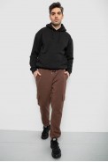 Спортивні штани чоловічі на флісі, колір коричневий, 129RA9997 - фото № 1