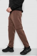 Спортивні штани чоловічі на флісі, колір коричневий, 129RA9997 - фото № 2