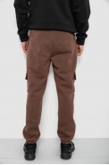 Спортивні штани чоловічі на флісі, колір коричневий, 129RA9997 - фото № 3
