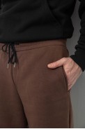 Спортивні штани чоловічі на флісі, колір коричневий, 129RA9997 - фото № 4