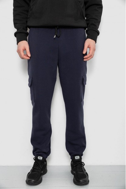 Спортивні штани чоловічі на флісі, колір синій, 129RA9997
