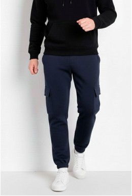 Спортивні штани чоловічі на флісі, колір синій, 129RA9997
