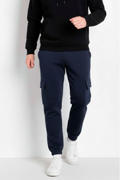 Спортивні штани чоловічі на флісі, колір синій, 129RA9997