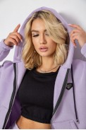 Спортивный костюм женский на флисе на молнии  -уценка, цвет сиреневый, 247R1060-U-100 - фото № 6