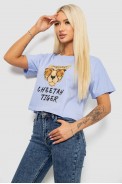 Футболка женская с принтом, цвет голубой, 221R9903 - фото № 2