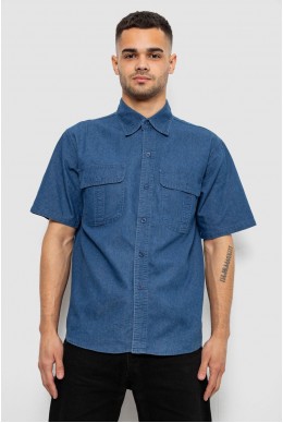 Рубашка мужская джинсовая, цвет джинс, 129RT-16