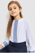 Блузка ошатна для дівчаток  -уцінка, колір біло-синій, 172R204-1-U - фото № 2