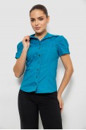 Сорочка жіноча однотонна, колір бірюзовий, 230R070 - фото № 0