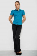Сорочка жіноча однотонна, колір бірюзовий, 230R070 - фото № 1